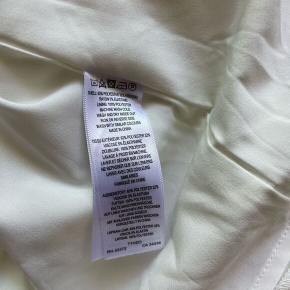 French Connection Whisper Light Square Neck Dress White Size 0 - Picture 8 of 14